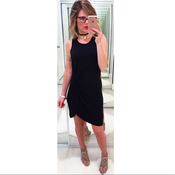Fifteen Twenty Black Side Twist Tank Dress Excellent Size S - Picture 6 of 8
